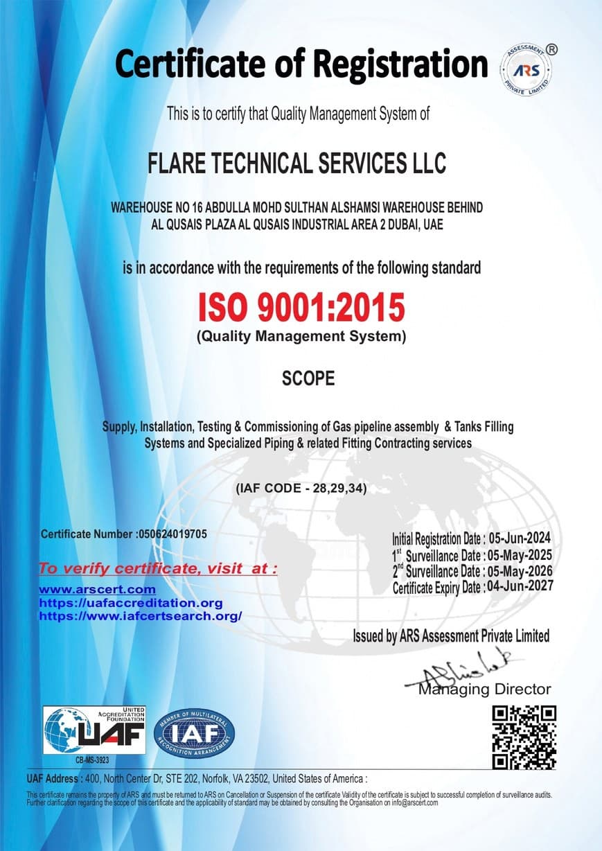 ISO 9001:2015 Certificate certificate